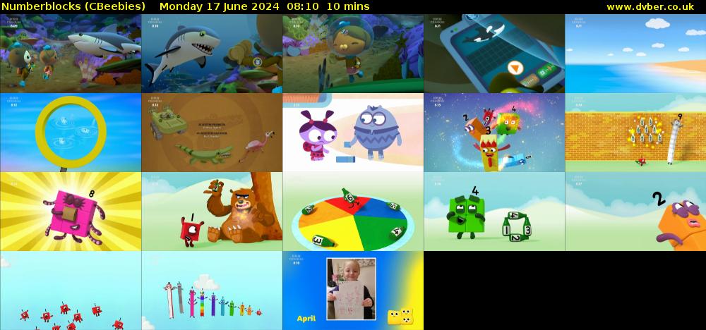 Numberblocks (CBeebies) Monday 17 June 2024 08:10 - 08:20
