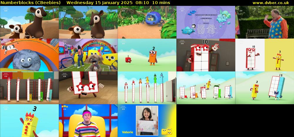 Numberblocks (CBeebies) Wednesday 15 January 2025 08:10 - 08:20