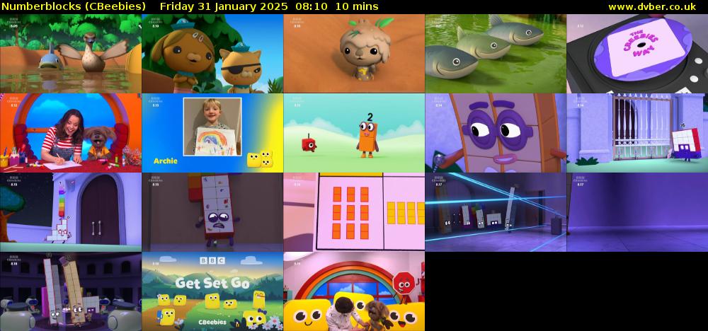 Numberblocks (CBeebies) Friday 31 January 2025 08:10 - 08:20