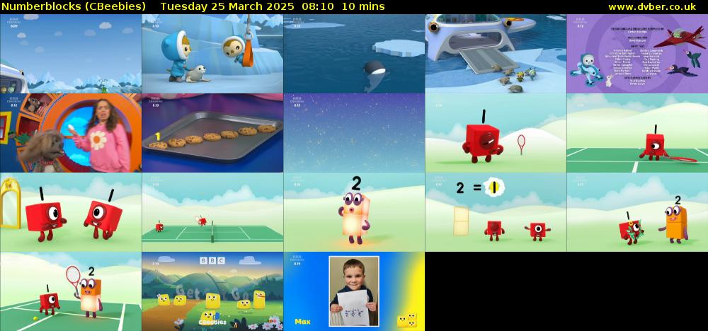 Numberblocks (CBeebies) Tuesday 25 March 2025 08:10 - 08:20