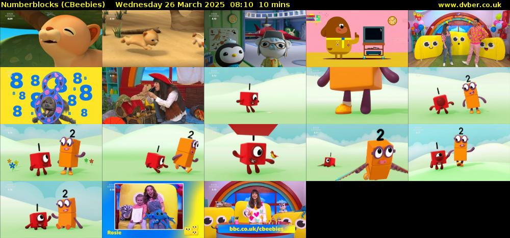 Numberblocks (CBeebies) Wednesday 26 March 2025 08:10 - 08:20