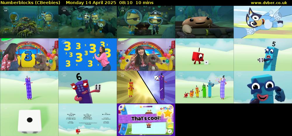 Numberblocks (CBeebies) Monday 14 April 2025 08:10 - 08:20