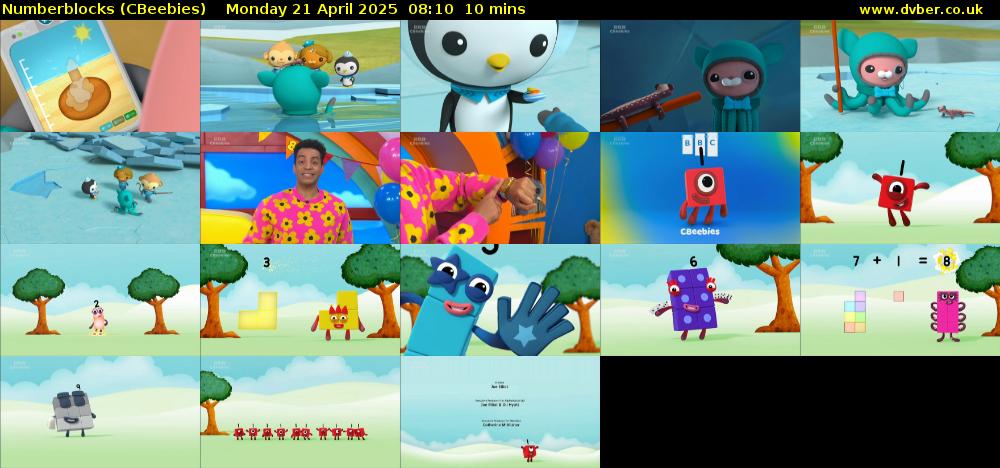 Numberblocks (CBeebies) Monday 21 April 2025 08:10 - 08:20