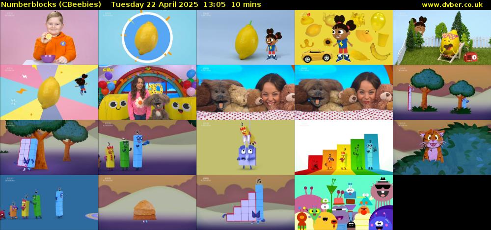 Numberblocks (CBeebies) Tuesday 22 April 2025 13:05 - 13:15