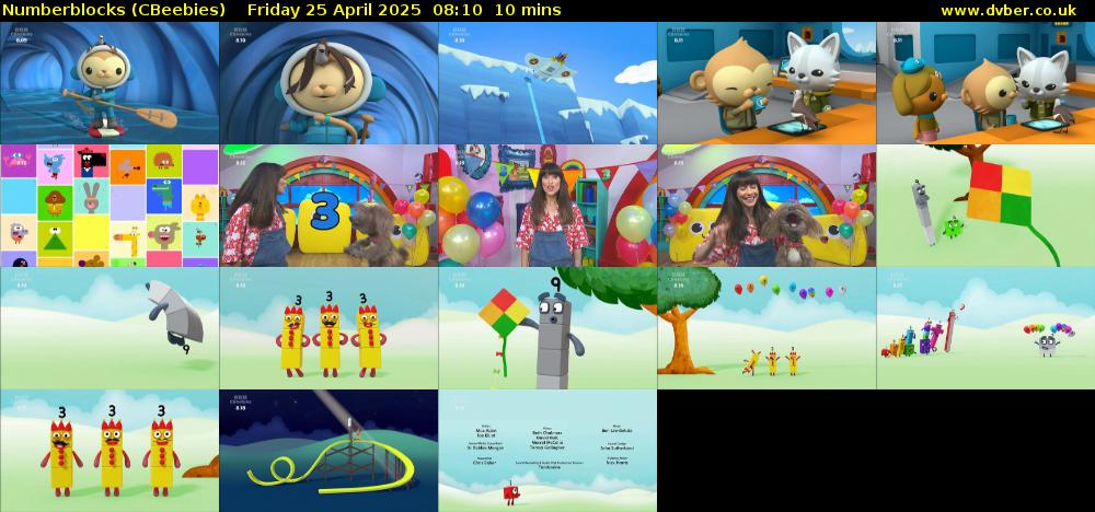 Numberblocks (CBeebies) Friday 25 April 2025 08:10 - 08:20
