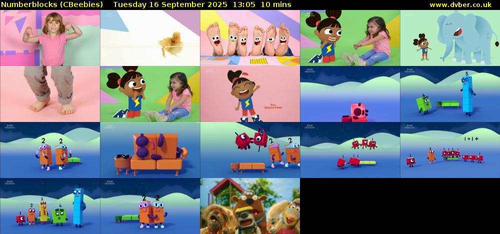 Numberblocks (CBeebies) Tuesday 16 September 2025 13:05 - 13:15