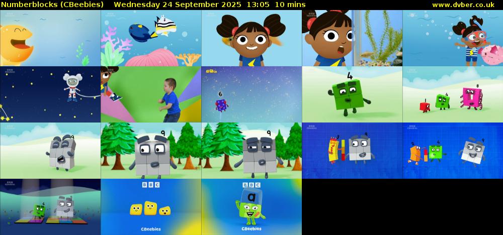Numberblocks (CBeebies) Wednesday 24 September 2025 13:05 - 13:15