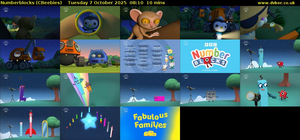 Numberblocks (CBeebies) Tuesday 7 October 2025 08:10 - 08:20