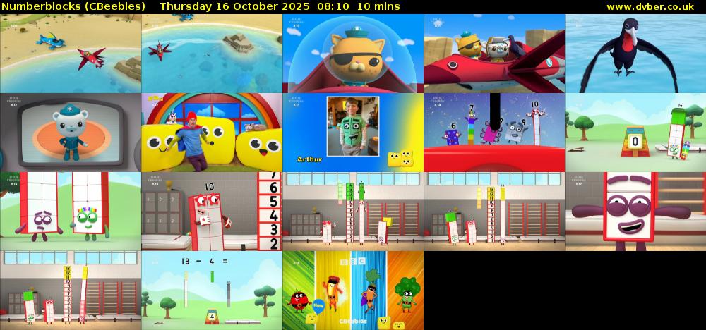 Numberblocks (CBeebies) Thursday 16 October 2025 08:10 - 08:20