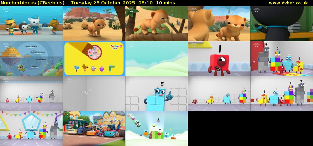 Numberblocks (CBeebies) Tuesday 28 October 2025 08:10 - 08:20
