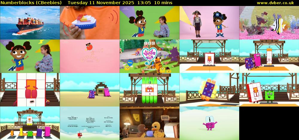 Numberblocks (CBeebies) Tuesday 11 November 2025 13:05 - 13:15