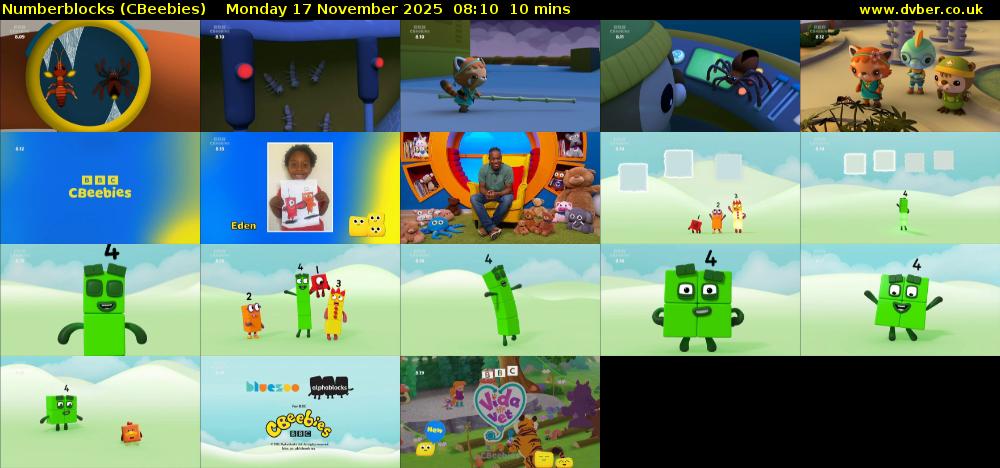 Numberblocks (CBeebies) Monday 17 November 2025 08:10 - 08:20