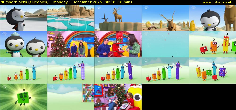 Numberblocks (CBeebies) Monday 1 December 2025 08:10 - 08:20