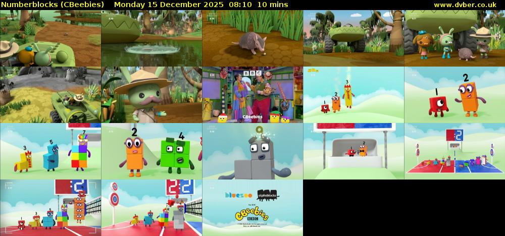Numberblocks (CBeebies) Monday 15 December 2025 08:10 - 08:20