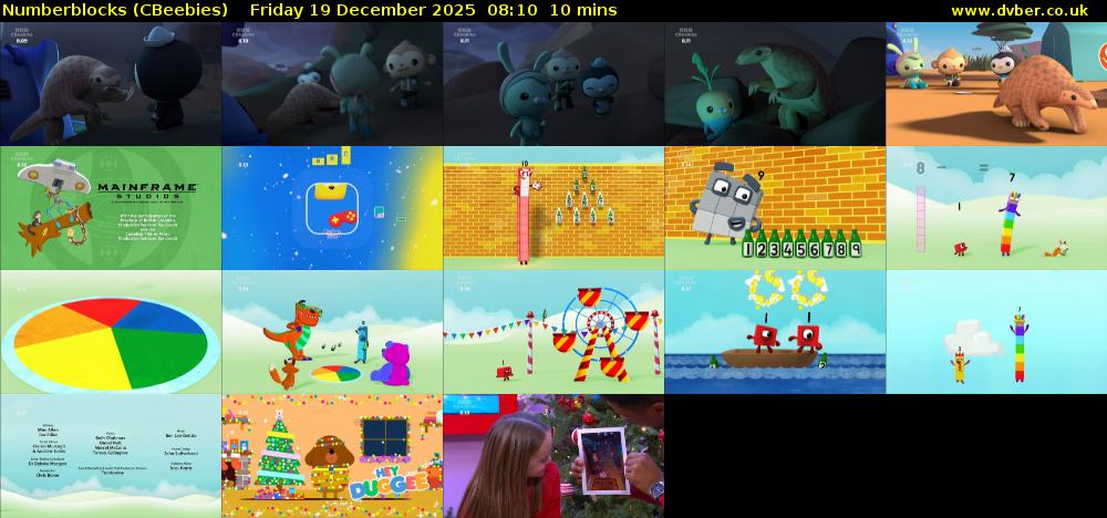 Numberblocks (CBeebies) Friday 19 December 2025 08:10 - 08:20
