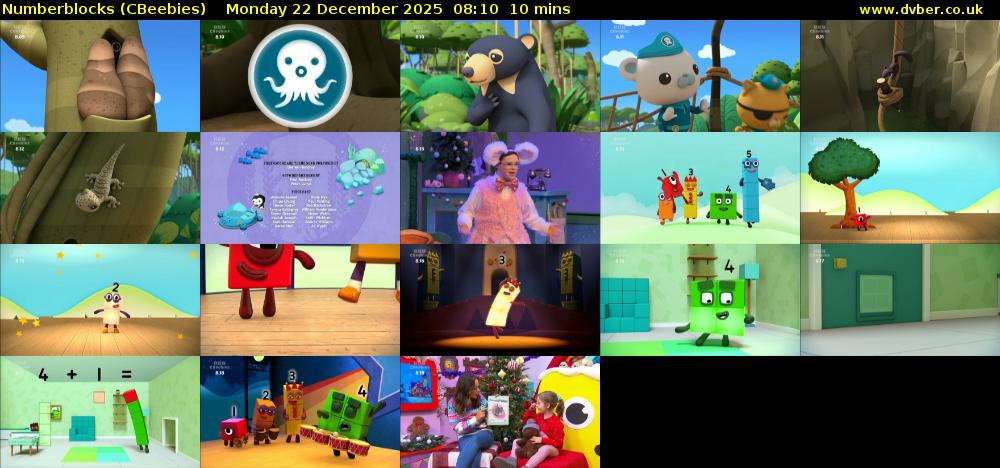Numberblocks (CBeebies) Monday 22 December 2025 08:10 - 08:20