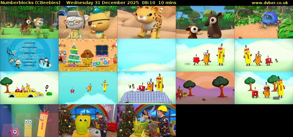 Numberblocks (CBeebies) Wednesday 31 December 2025 08:10 - 08:20