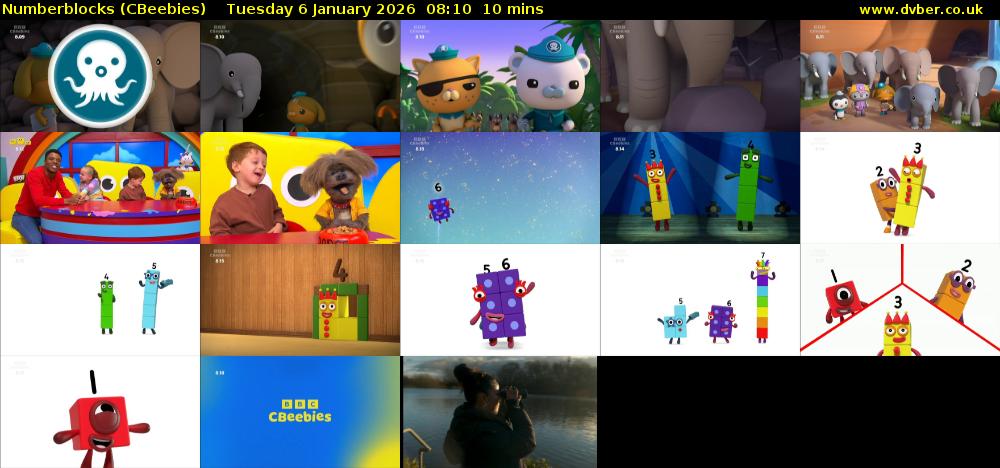 Numberblocks (CBeebies) Tuesday 6 January 2026 08:10 - 08:20