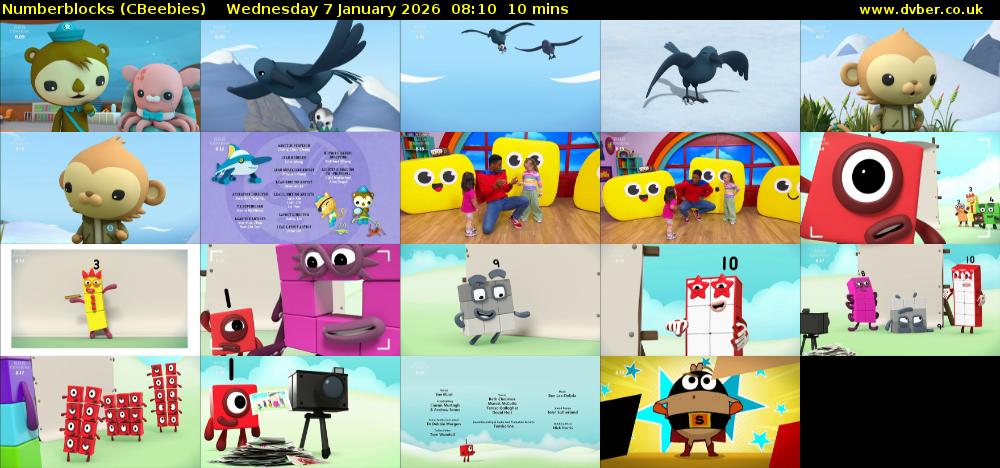 Numberblocks (CBeebies) Wednesday 7 January 2026 08:10 - 08:20