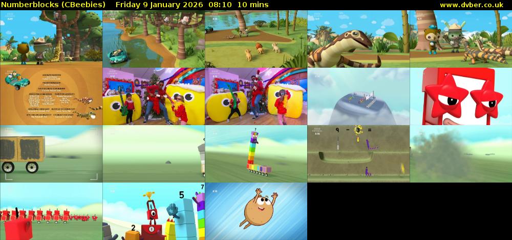 Numberblocks (CBeebies) Friday 9 January 2026 08:10 - 08:20