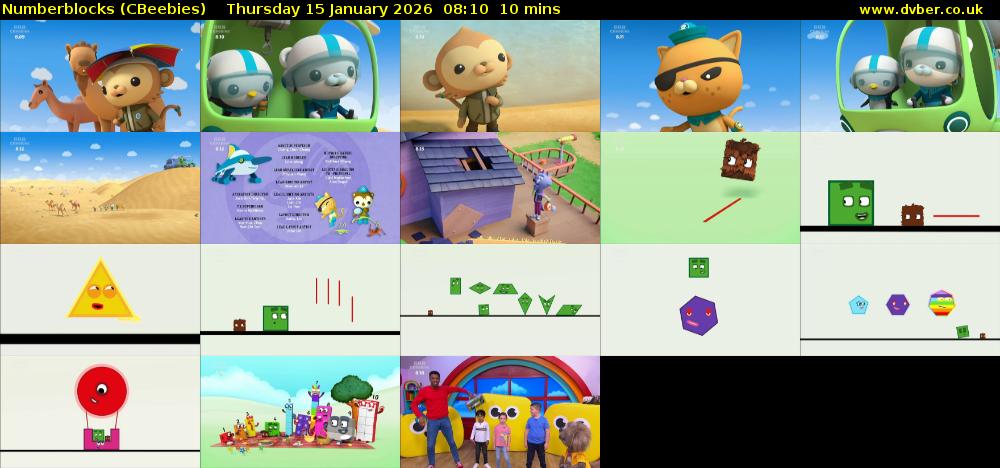 Numberblocks (CBeebies) Thursday 15 January 2026 08:10 - 08:20