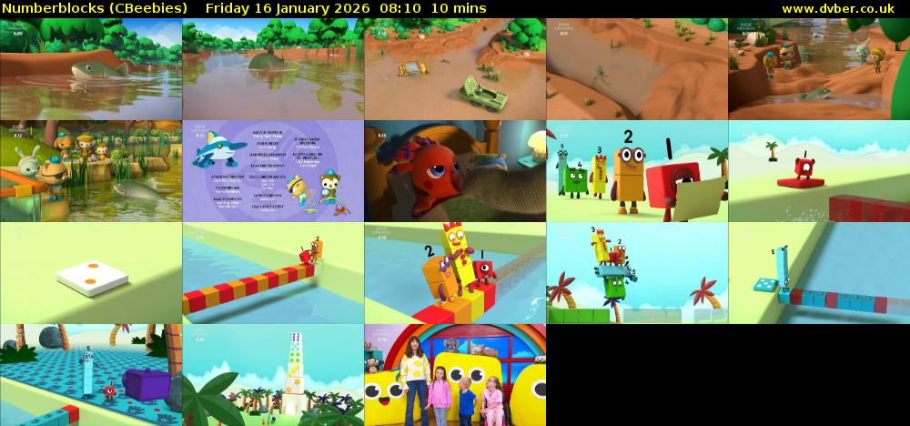 Numberblocks (CBeebies) Friday 16 January 2026 08:10 - 08:20