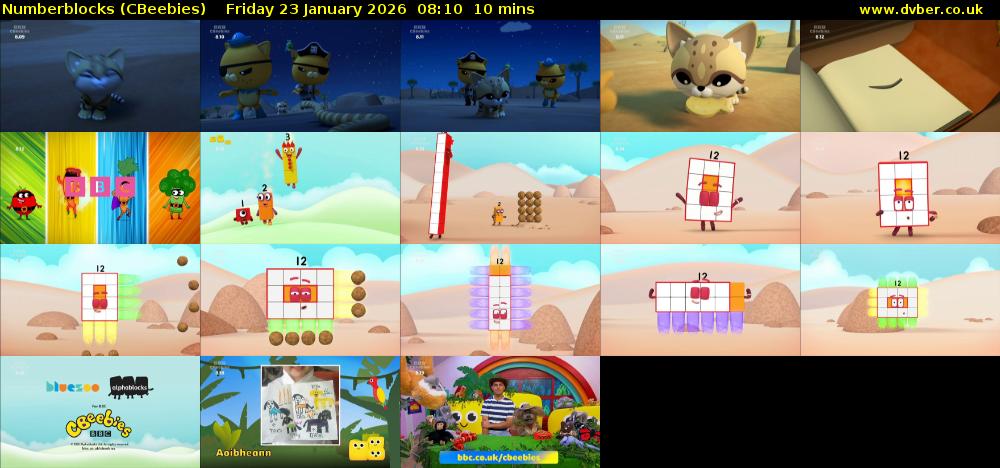 Numberblocks (CBeebies) Friday 23 January 2026 08:10 - 08:20