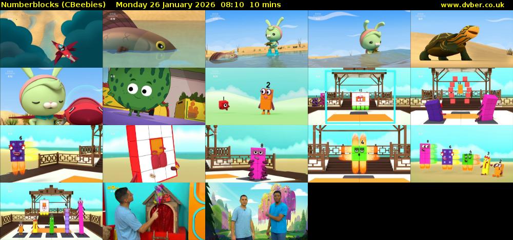 Numberblocks (CBeebies) Monday 26 January 2026 08:10 - 08:20