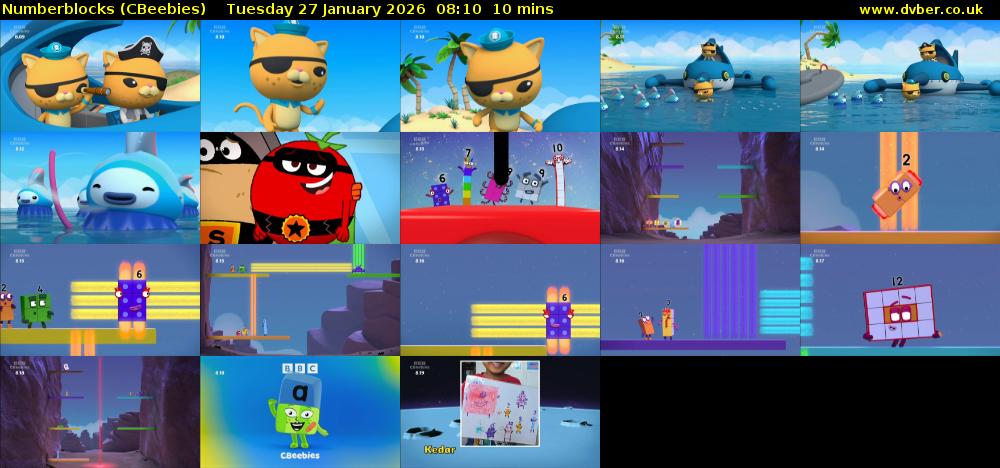 Numberblocks (CBeebies) Tuesday 27 January 2026 08:10 - 08:20