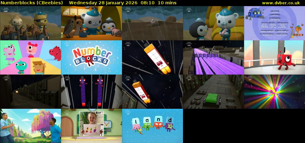 Numberblocks (CBeebies) Wednesday 28 January 2026 08:10 - 08:20