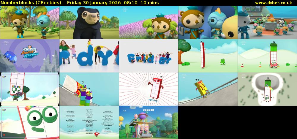 Numberblocks (CBeebies) Friday 30 January 2026 08:10 - 08:20
