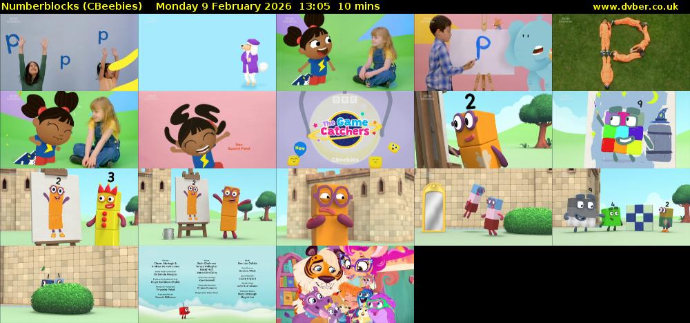 Numberblocks (CBeebies) Monday 9 February 2026 13:05 - 13:15
