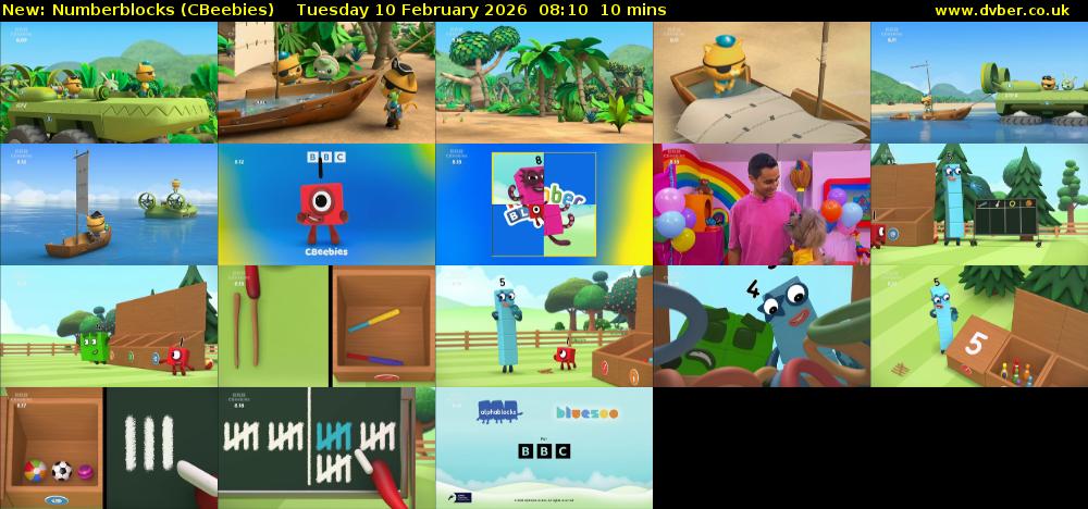 Numberblocks (CBeebies) Tuesday 10 February 2026 08:10 - 08:20