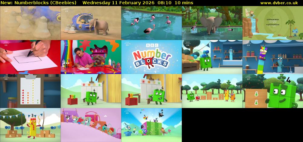 Numberblocks (CBeebies) Wednesday 11 February 2026 08:10 - 08:20