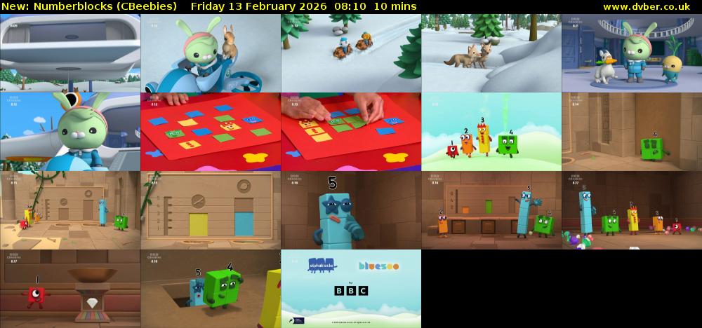 Numberblocks (CBeebies) Friday 13 February 2026 08:10 - 08:20