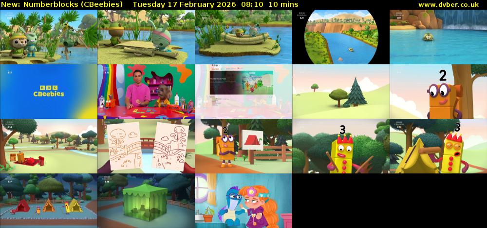 Numberblocks (CBeebies) Tuesday 17 February 2026 08:10 - 08:20