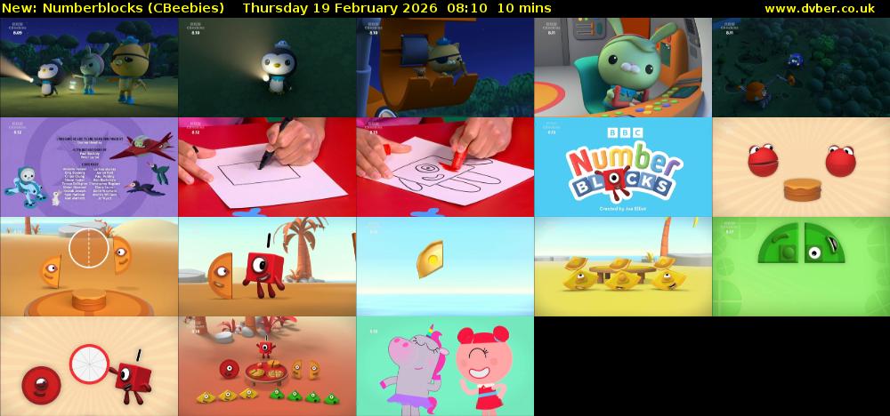 Numberblocks (CBeebies) Thursday 19 February 2026 08:10 - 08:20