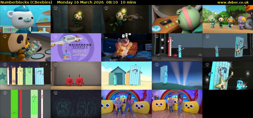 Numberblocks (CBeebies) Monday 16 March 2026 08:10 - 08:20
