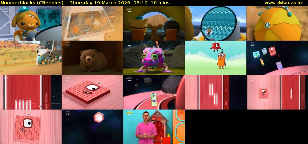 Numberblocks (CBeebies) Thursday 19 March 2026 08:10 - 08:20