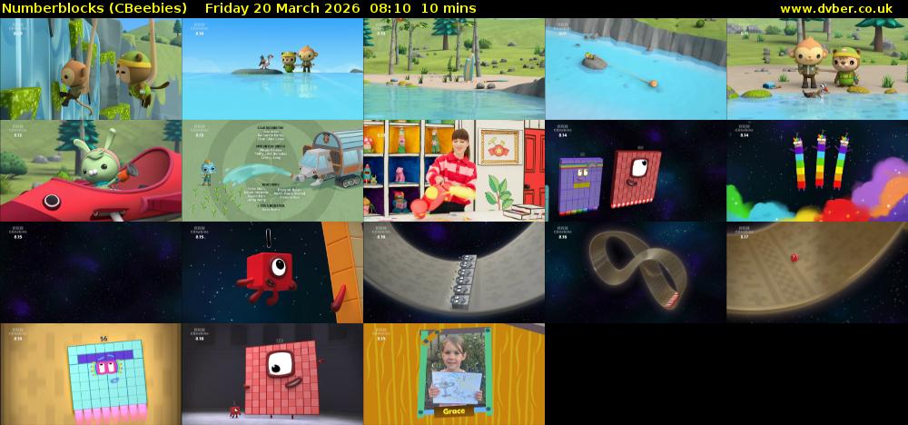 Numberblocks (CBeebies) Friday 20 March 2026 08:10 - 08:20