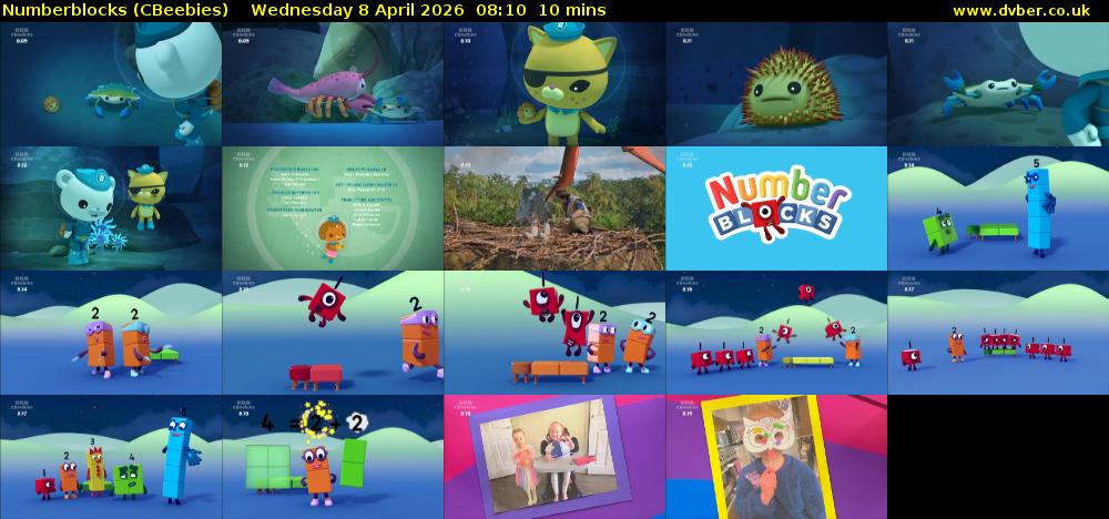 Numberblocks (CBeebies) Wednesday 8 April 2026 08:10 - 08:20