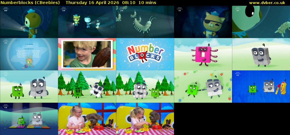 Numberblocks (CBeebies) Thursday 16 April 2026 08:10 - 08:20