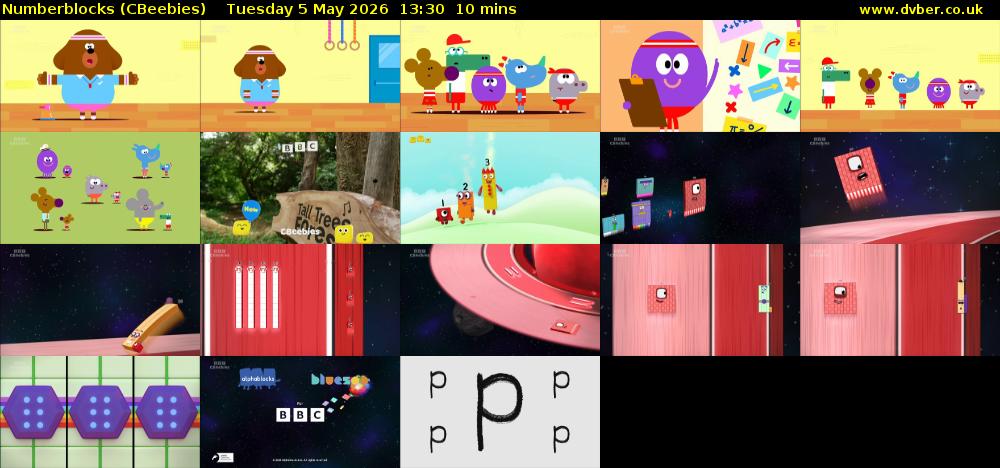 Numberblocks (CBeebies) Tuesday 5 May 2026 13:30 - 13:40