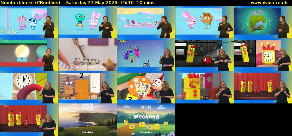 Numberblocks (CBeebies) Saturday 23 May 2026 15:10 - 15:20