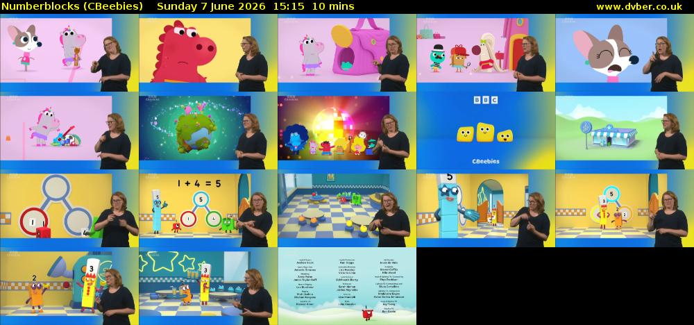 Numberblocks (CBeebies) Sunday 7 June 2026 15:15 - 15:25