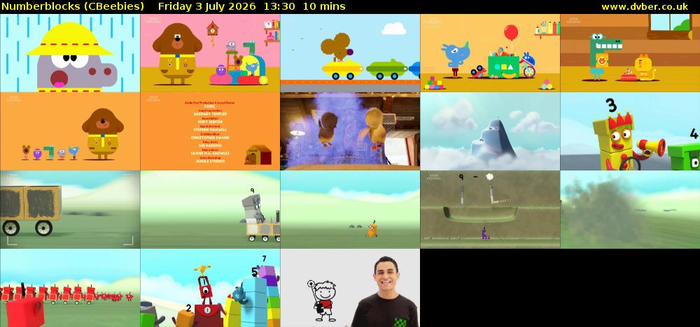 Numberblocks (CBeebies) Friday 3 July 2026 13:30 - 13:40