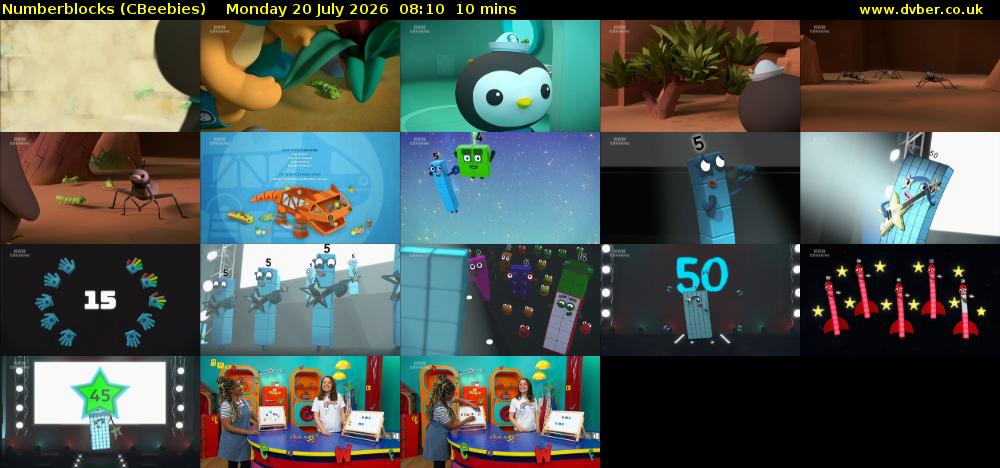 Numberblocks (CBeebies) Monday 20 July 2026 08:10 - 08:20