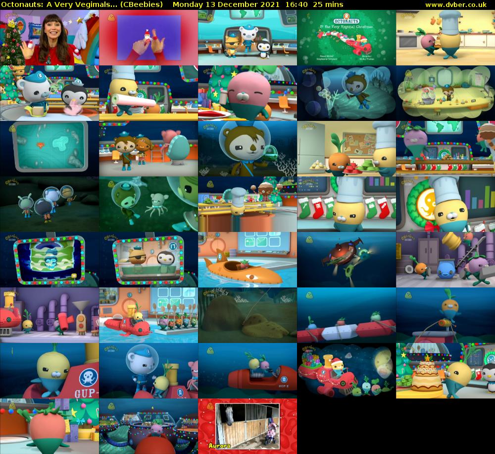 Octonauts: A Very Vegimals... (CBeebies) Monday 13 December 2021 16:40 - 17:05
