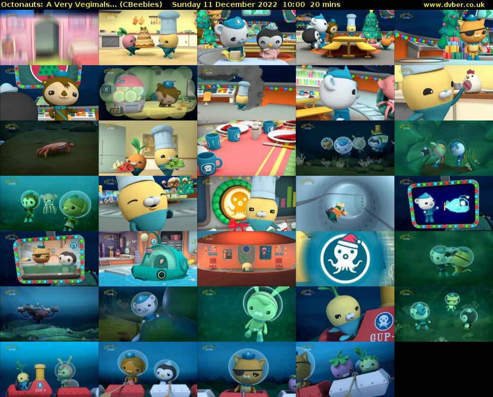 Octonauts: A Very Vegimals... (CBeebies) Sunday 11 December 2022 10:00 - 10:20