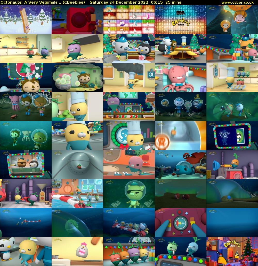 Octonauts: A Very Vegimals... (CBeebies) Saturday 24 December 2022 06:15 - 06:40